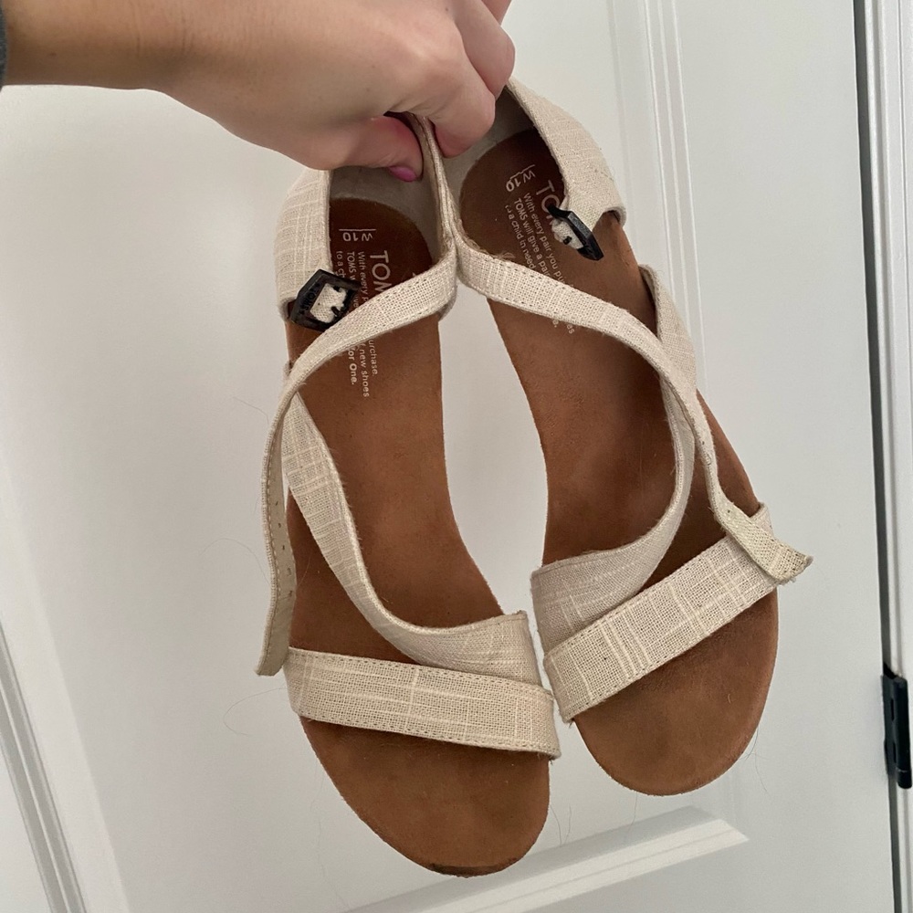 TOMS Espadrille Wedges with Ankle Strap